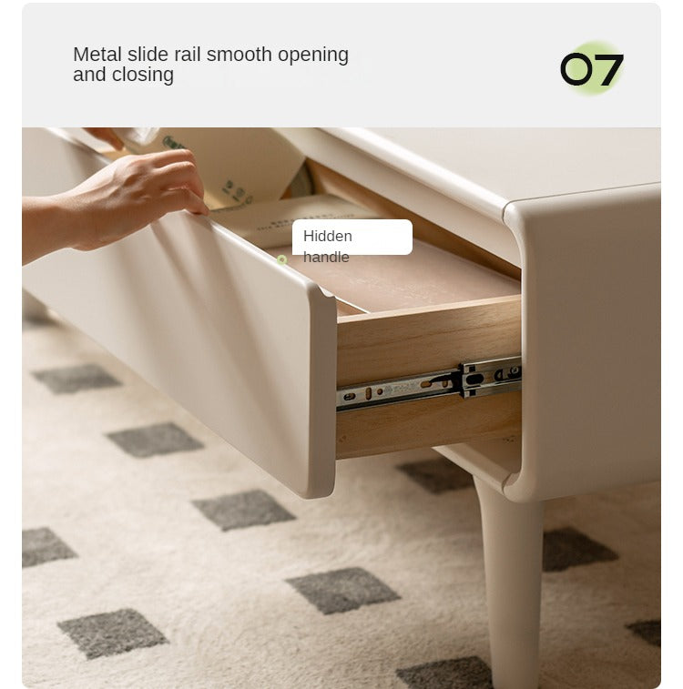 Ash Solid Wood Cream coffee table"