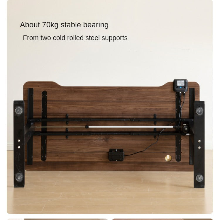 Ash, Sandalwood, Black Walnut Solid Wood Electric Elevating Office Desk