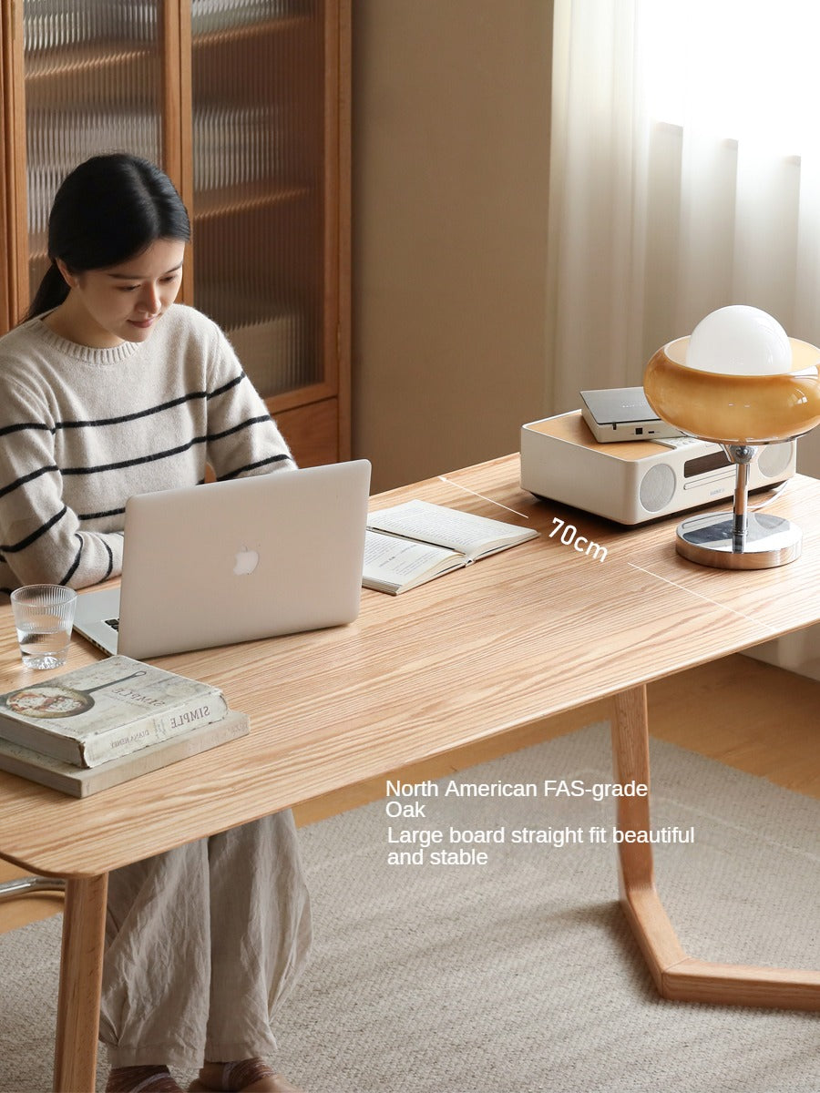 Oak, Ash Solid Wood Large Office Desk