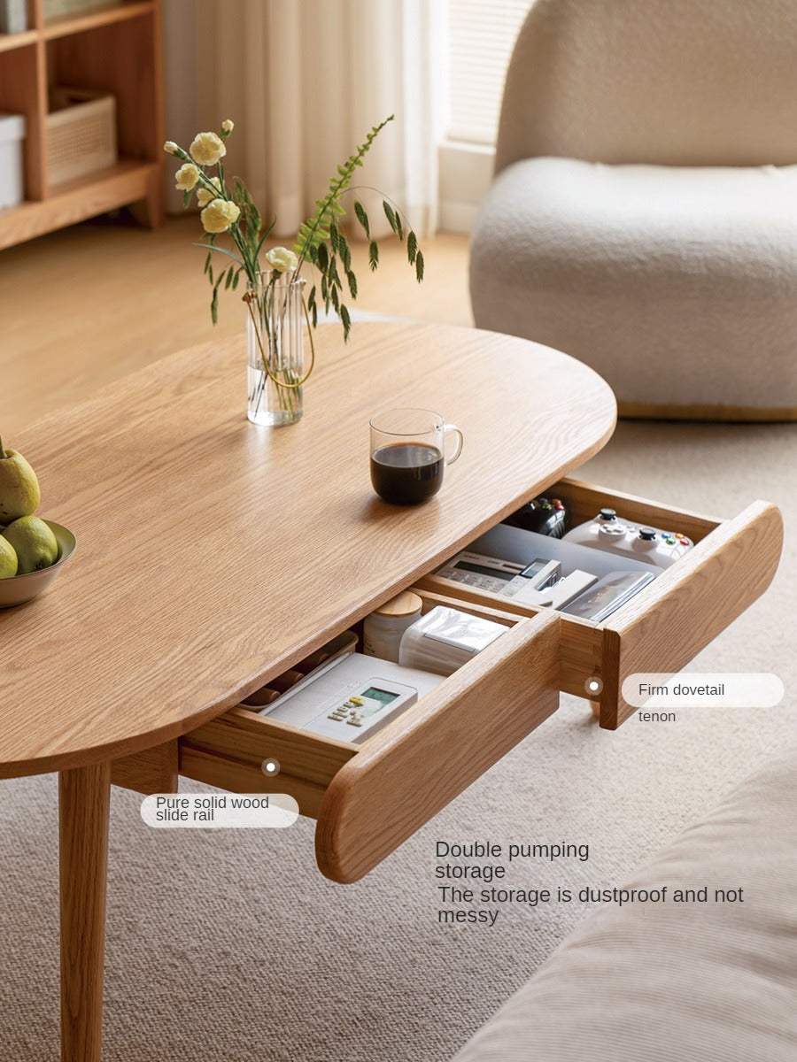 Oak Solid Wood Luxury Coffee Table, Tea Table