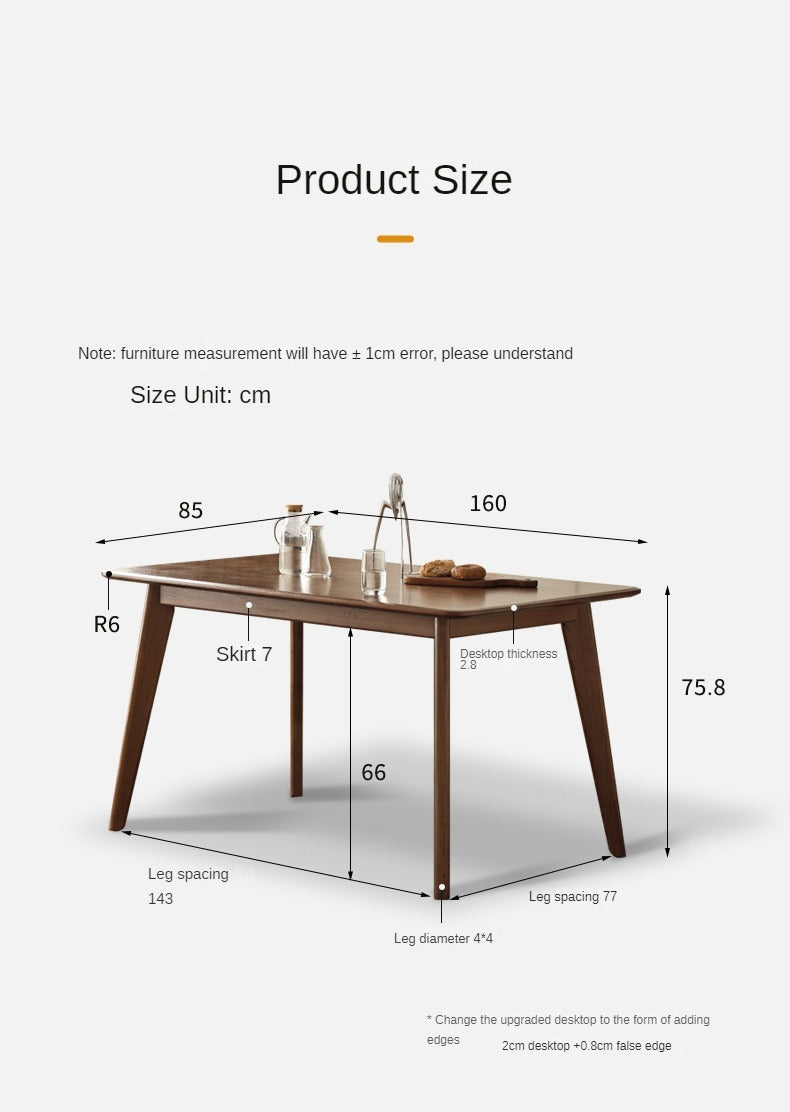 Ash, Oak Solid Wood Modern Dining Table