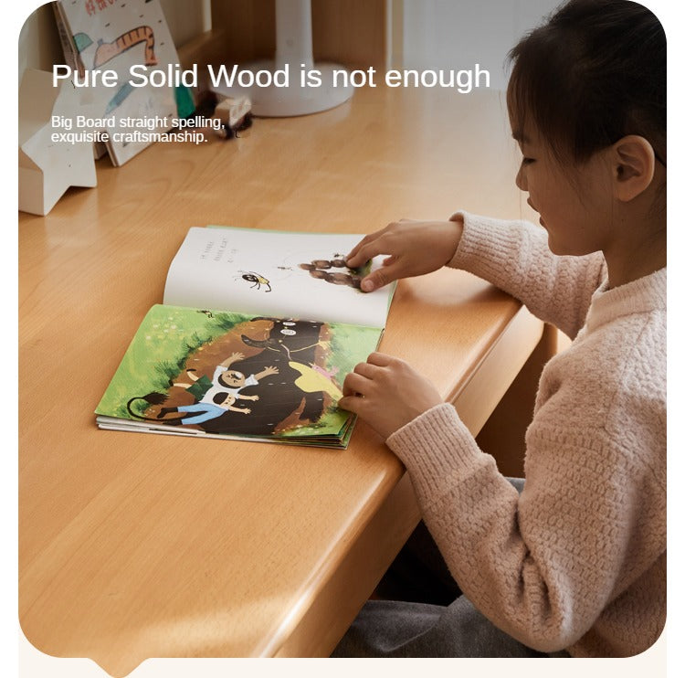 Beech Solid Wood Combination Simple Kids Desk