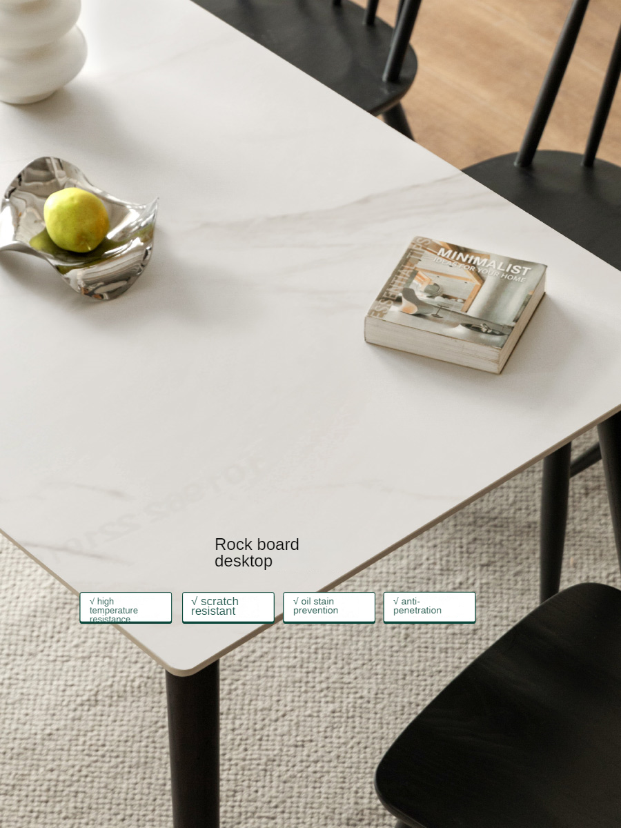Oak Solid Wood Rock Plate Dining Table