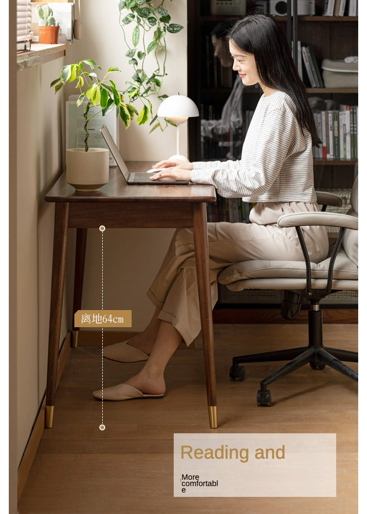 Solid Longan Hardwood, South American Walnut, Black Walnut Solid Wood Office Desk