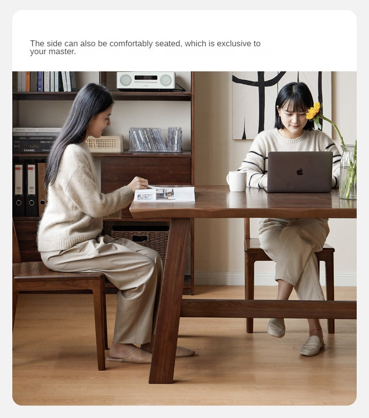 Ash Solid Wood Large Edge Table Dining