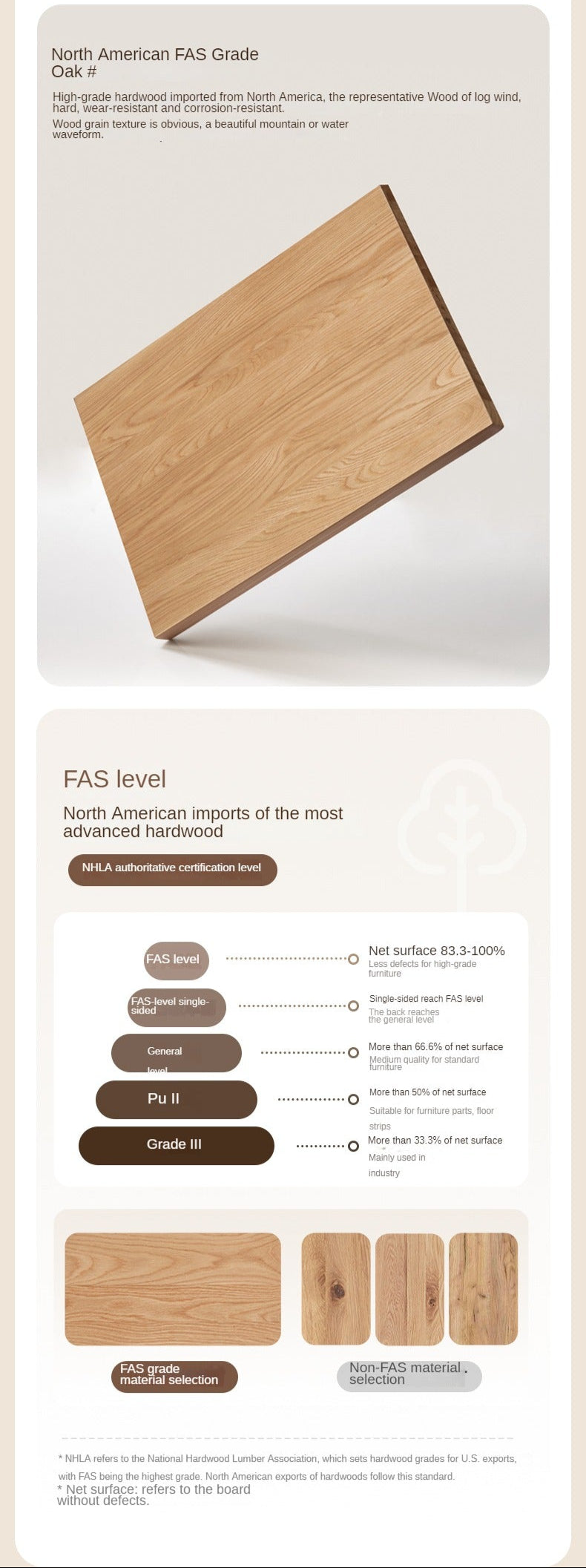 Oak Solid Wood Leisure Soft Chair Study Cream Style