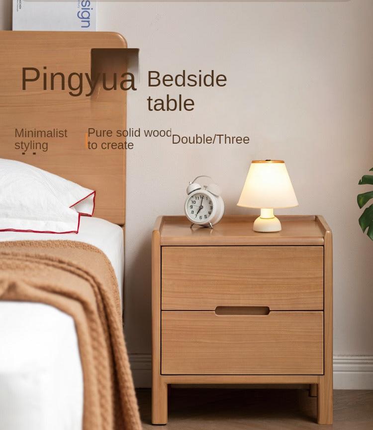 Poplar Solid Wood Nightstand,