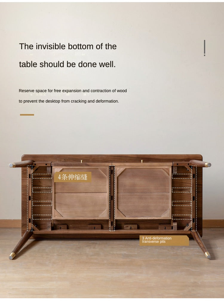 Solid Longan Hardwood, South American Walnut, Black Walnut Solid Wood Office Desk