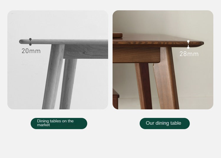 Ash, Oak Solid Wood Modern Dining Table