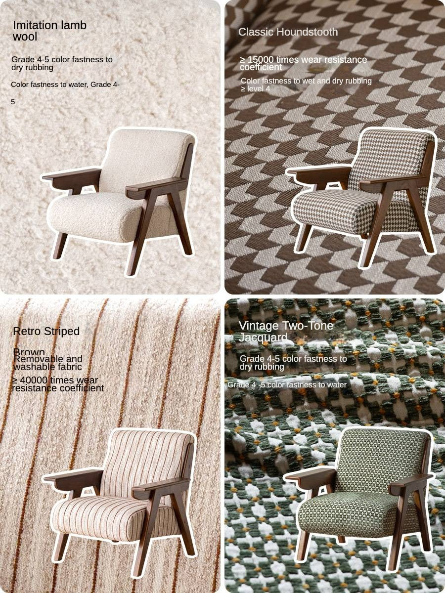 Oak Solid Wood Retro Armchair