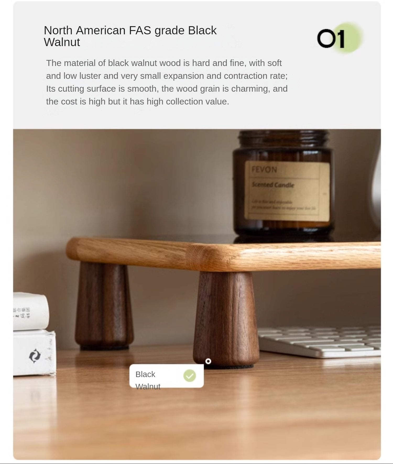 Solid Rubberwood, Oak Solid Wood Office Table Bracket