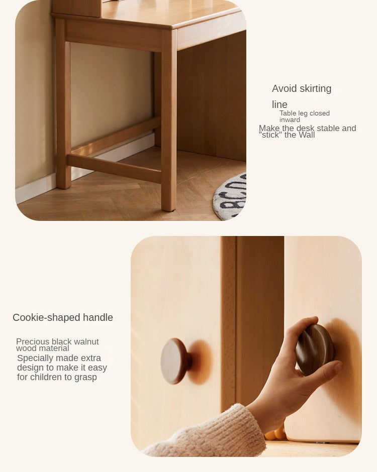 Beech Solid Wood Combination Simple Kids Desk