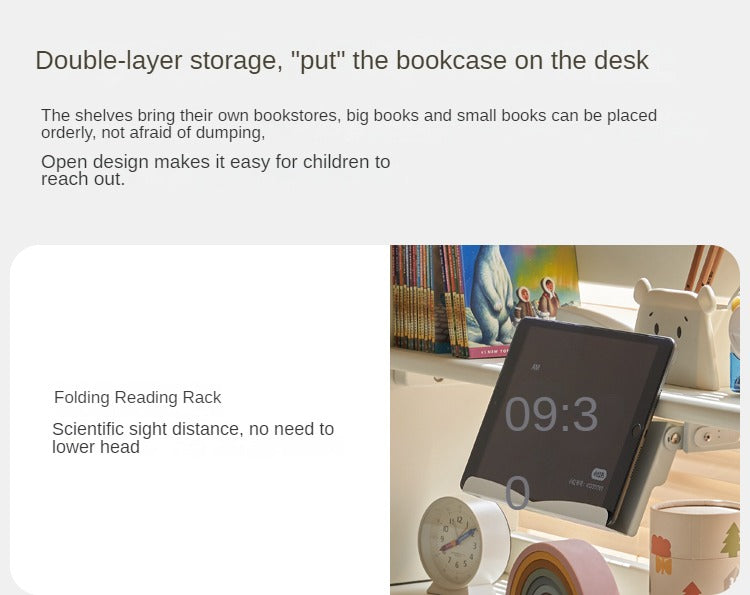 Solid Rubberwood Lift Study Desk Adjustable White Kids Desk