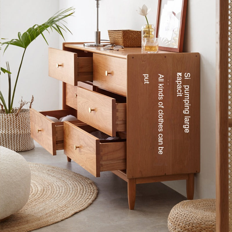 Cherry Solid Wood Chest Of Drawers