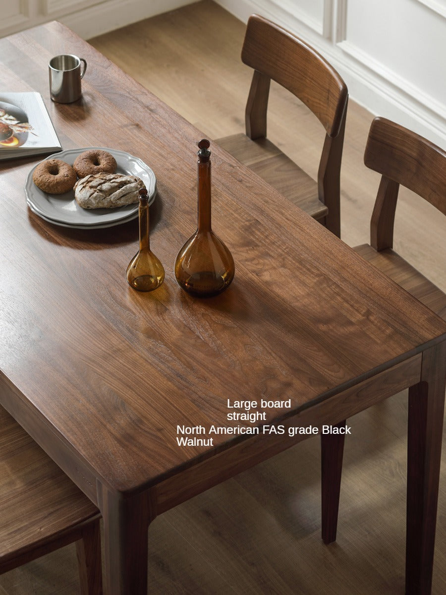 Black Walnut, Sandalwood Solid Wood Rectangular Dining Table