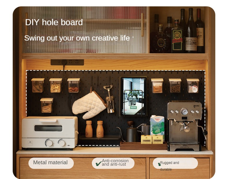Oak Solid Wood Rock Board Modern Sideboard