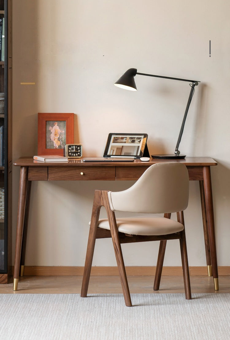 Black Walnut Solid Wood Office Desk