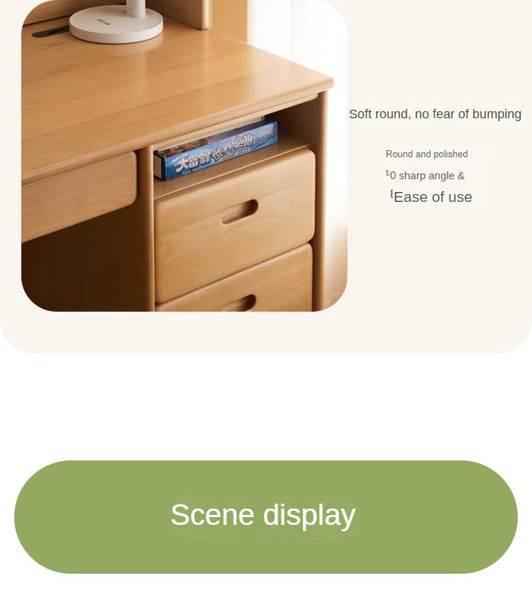 Beech Solid Wood Combination Simple Kids Desk