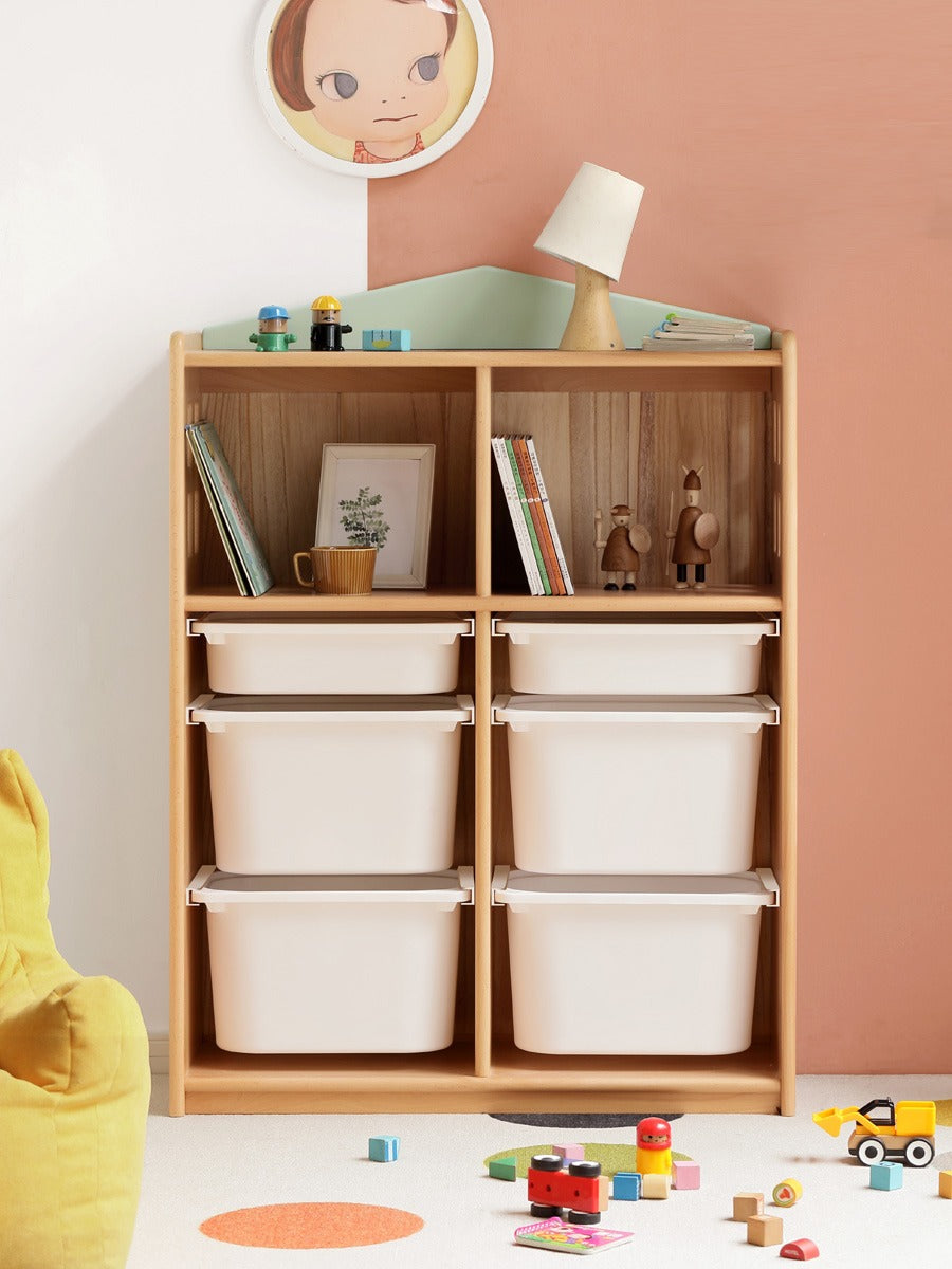 Beech Solid Wood Open Storage