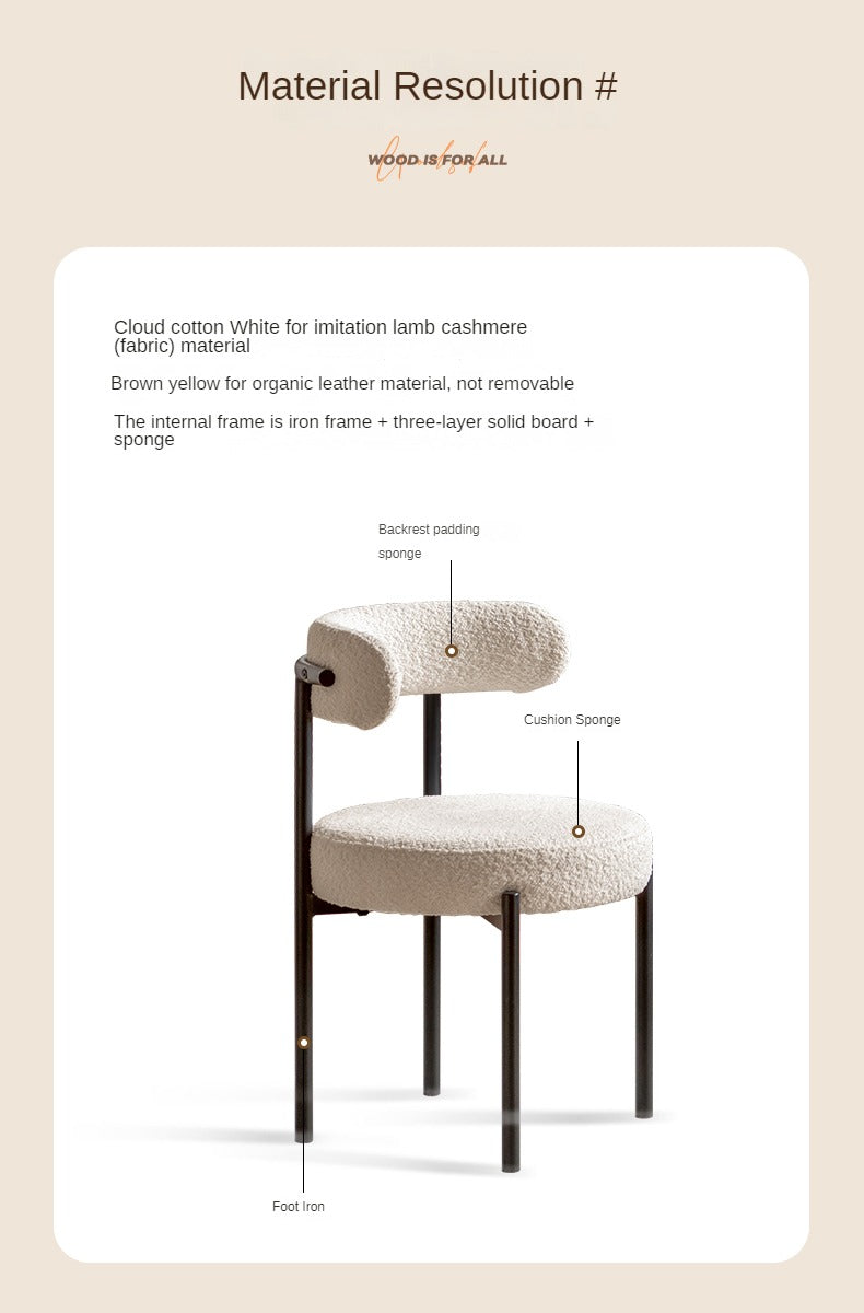 Fabric, Organic Leather Dressing Cream Style Makeup Stool
