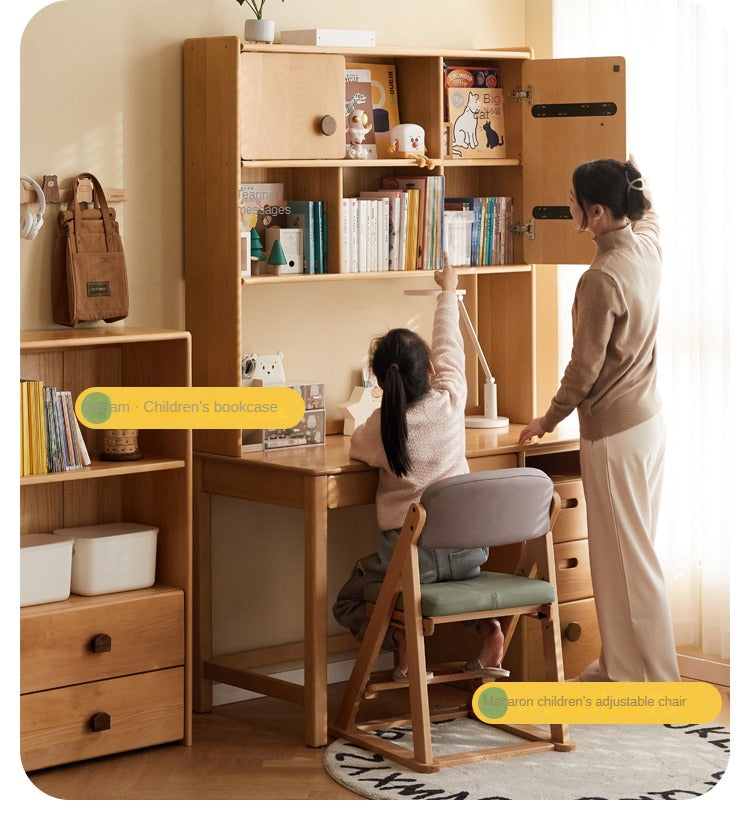 Beech Solid Wood Combination Simple Kids Desk