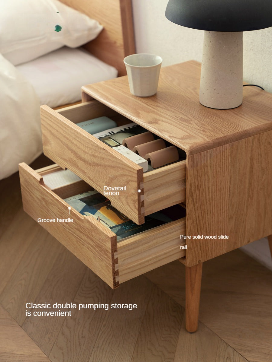 Oak solid wood Nightstand :