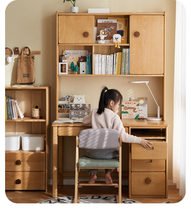 Beech Solid Wood Combination Simple Kids Desk