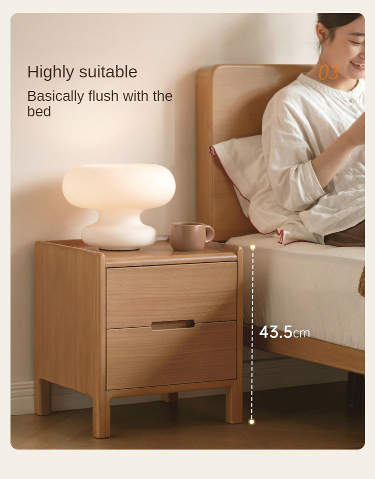 Poplar Solid Wood Nightstand,