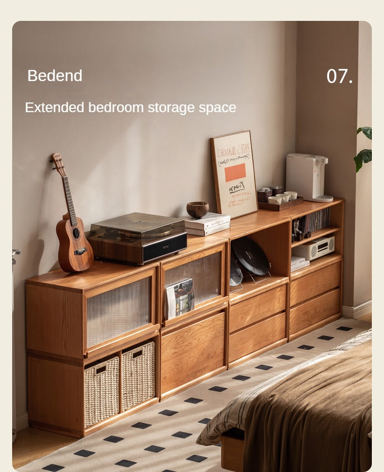 Cherry Solid Wood Free Combination Bookcase.