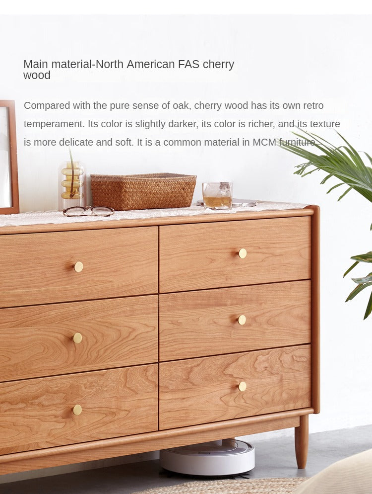 Cherry Solid Wood Chest Of Drawers
