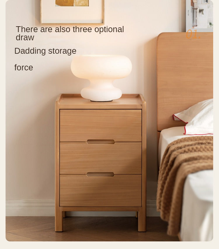 Poplar Solid Wood Nightstand,