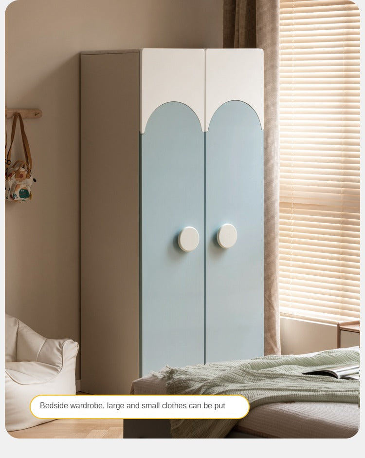 Rubber Solid Wood Children's Wardrobe.