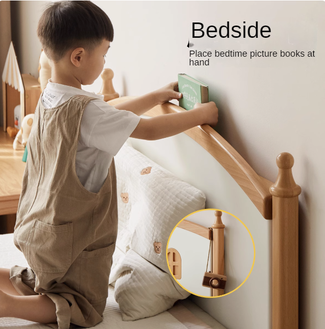 Beech Solid Wood Children's Single Bed.