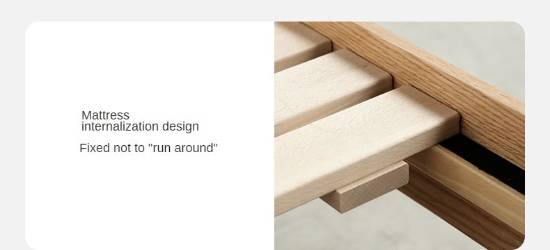 Oak Solid Wood Suspension Luminous Bed
