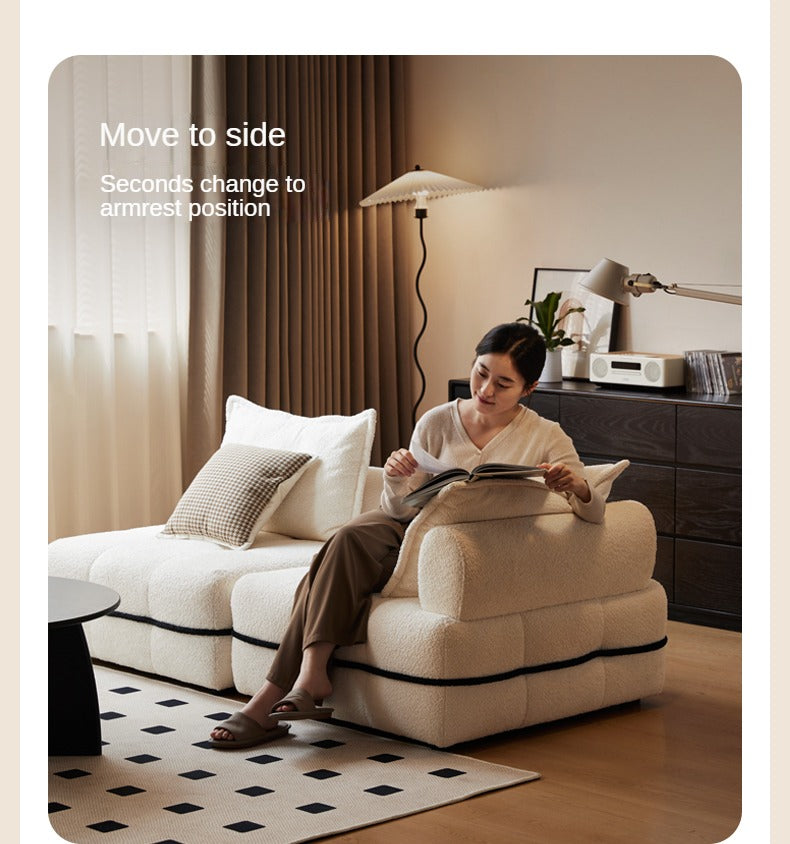 Fabric Modern Biscuit Piedmont Module Sofa,