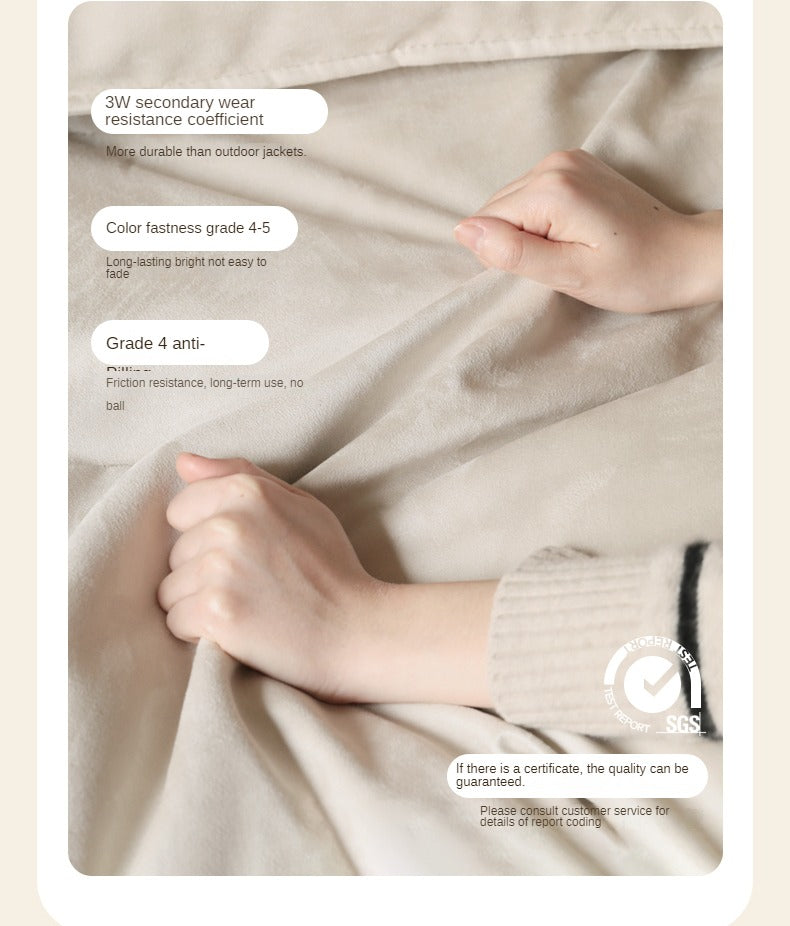 Rubber Wood  Solid Wood Soft Bed Cream Style