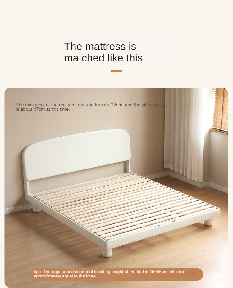 Poplar Solid Wood French Cream Style Bed