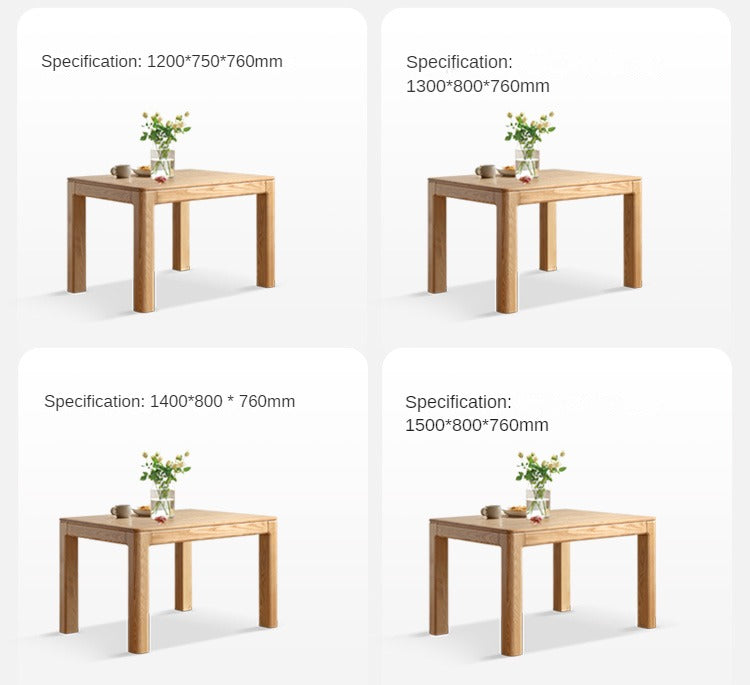 Ash Solid Wood Long Dining Table