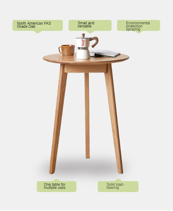 Oak Solid Wood Side Table