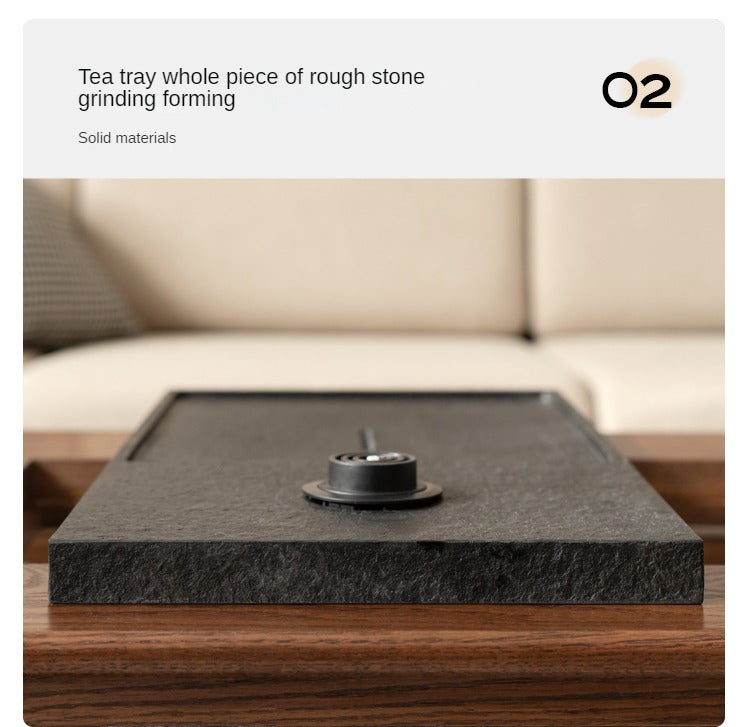 Oak, Black Walnut Solid Wood Retractable Modern Tea Table