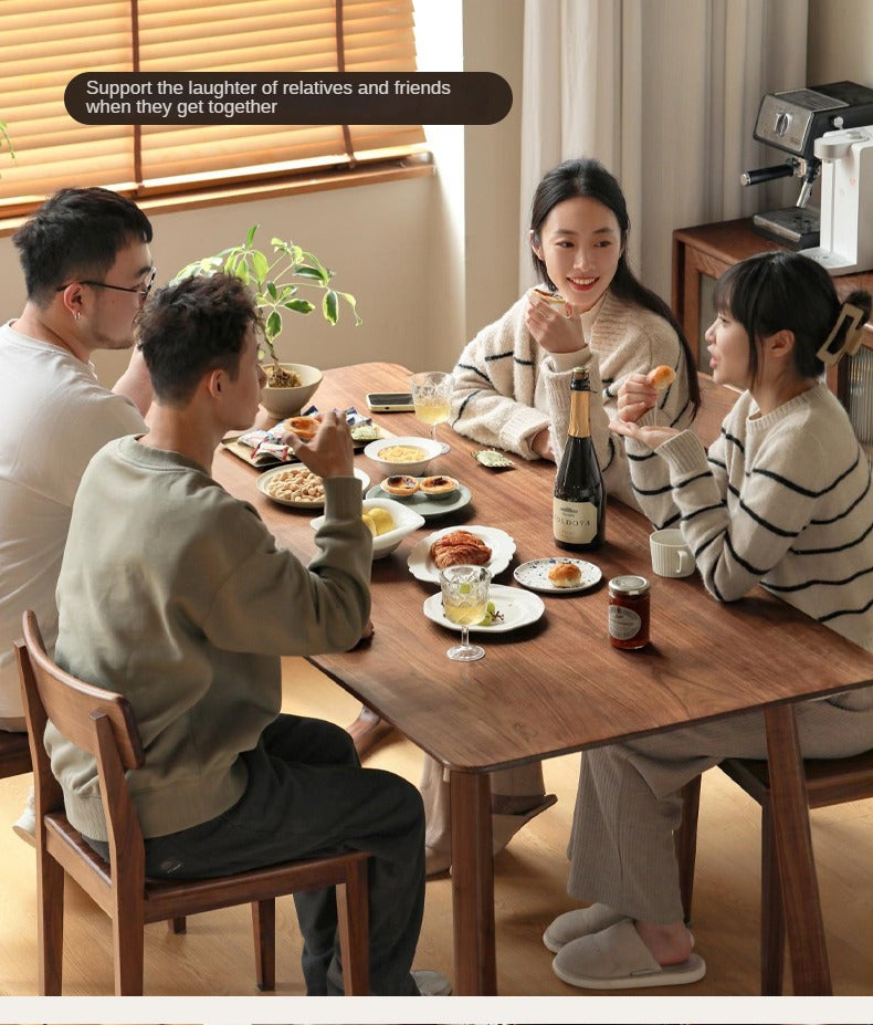 Black Walnut, Oak Solid Wood Rectangular Dining Table
