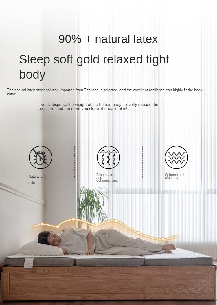 Coconut palm latex three-fold mattress with Spine Protection 8cm :