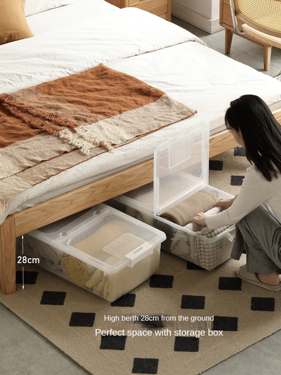 Oak Solid Wood with LED Light Bed