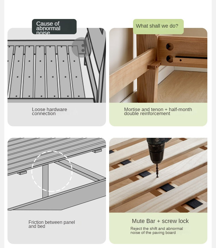 Ash Solid Wood With Socket Bed