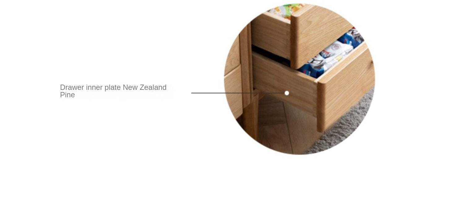 Ash Solid Wood Narrow Side Cabinet