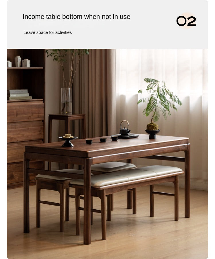 Black Walnut, Oak Solid Wood bench, Tea Stool