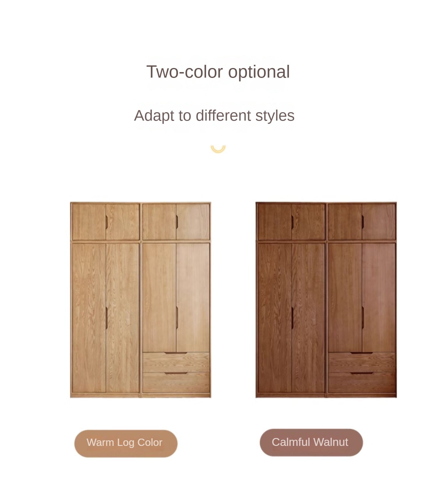 Ash Solid Wood Wardrobe Modern.