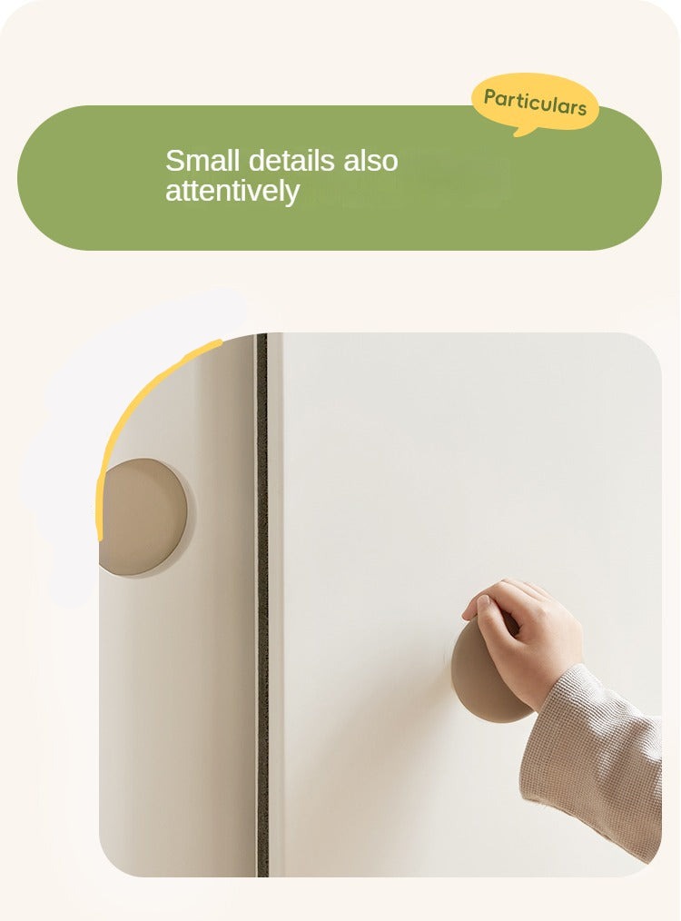 Birch Solid Wood Children's Wardrobe Cream Sliding Door