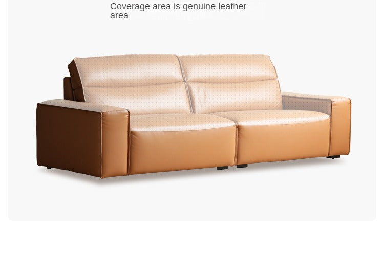 Genuine Leather Art Down Sofa.