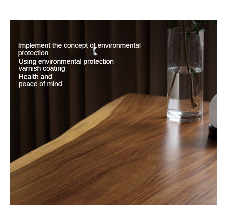 Black Walnut Solid Wood Natural Edge Large Top For Dining Table.